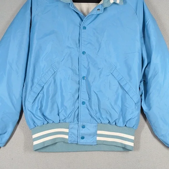 Vintage Pla-Jac Dunbrooke Varsity Jacket Mens XL Blue Made in USA - Picture 3 of 11